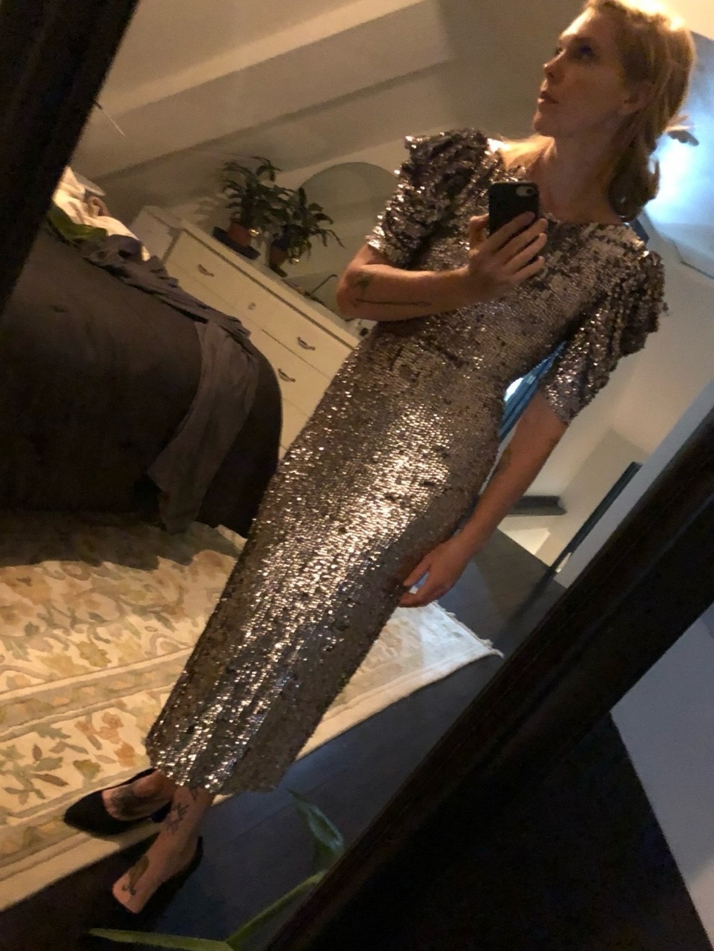 Free People Gigi Sequin Midi Dress